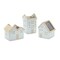 Melrose Porcelain House Decorative Planters - 5.5" - Set of 3